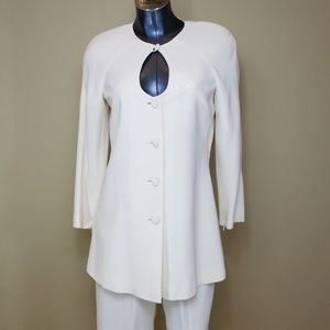 Lagerfeld Runway Off-White Desk to Dinner Suit